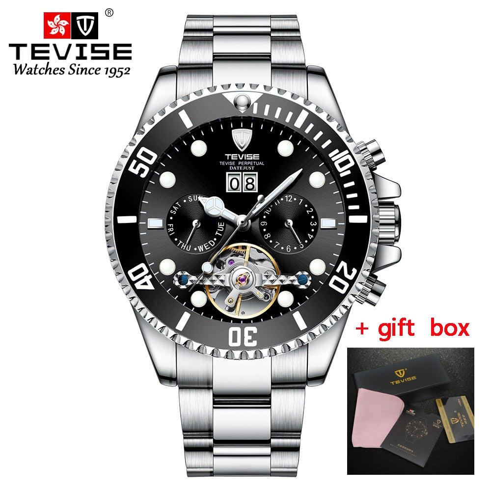TEVISE Automatic Mechanical Watches Tourbillon Sports Luxury Brand Men's Watches Self Winding Male Wristwatch Relogio Masculino TEVISE Automatic Mechanical Watches Tourbillon Sports Luxury Brand Men's Watches Self Winding Male Wristwatch Relogio Masculino