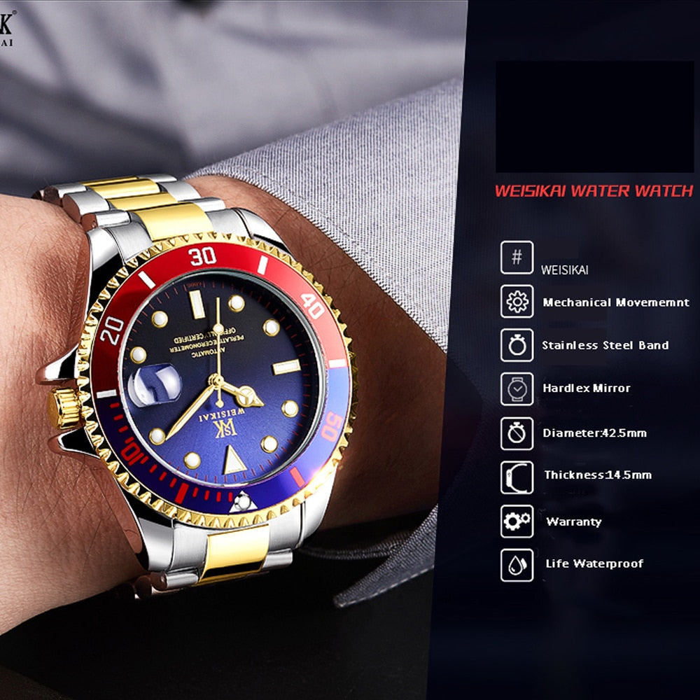 WEISIKAI Diver Watch Automatic Mechanical Watches Sports Top Brand Luxury Men's Diving Watches Male Wristwatch Relogio Masculino WEISIKAI Diver Watch Automatic Mechanical Watches Sports Top Brand Luxury Men's Diving Watches Male Wristwatch Relogio Masculino