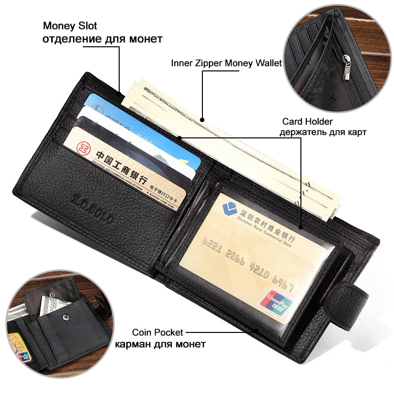 X.D.BOLO Wallet Men Leather Genuine Cow Leather Man Wallets With Coin Pocket Man Purse leather Money Bag Male Wallets Wholesale X.D.BOLO Wallet Men Leather Genuine Cow Leather Man Wallets With Coin Pocket Man Purse leather Money Bag Male Wallets Wholesale