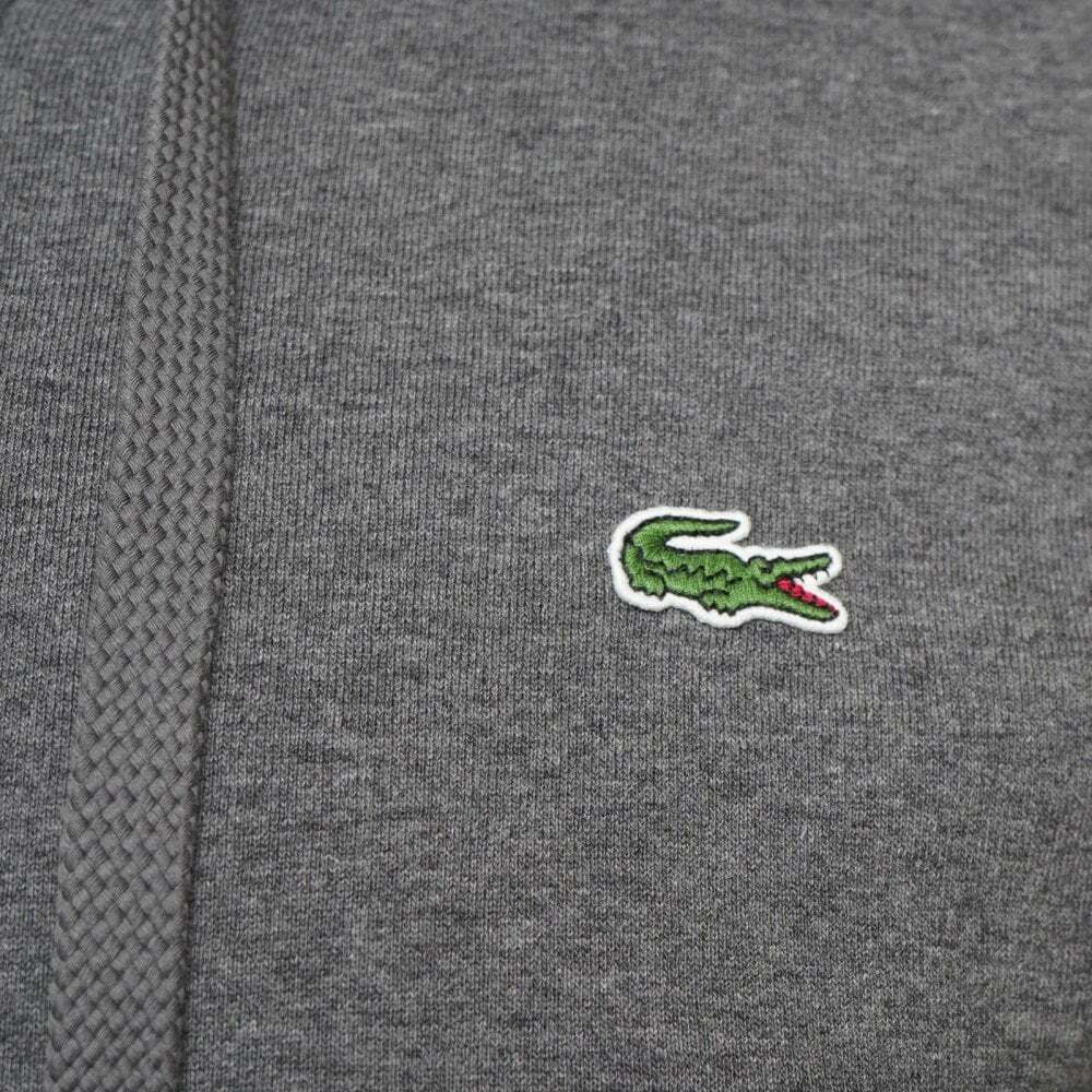 Lacoste Sport Men's Plain Full Zip Jacket Croc Drawstring Hood Grey Black Navy Lacoste Sport Men's Plain Full Zip Jacket Croc Drawstring Hood Grey Black Navy