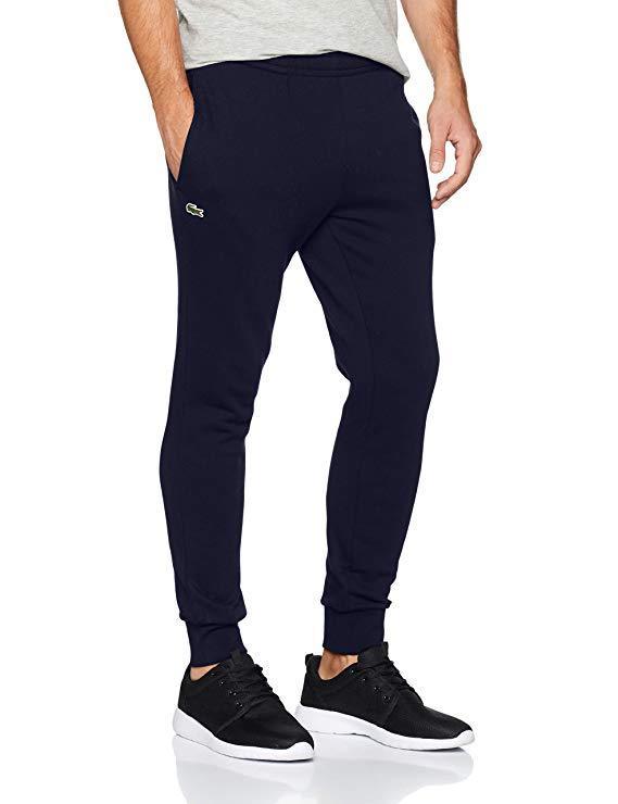 Lacoste Men's Jog Pants Essential Drawstring Cotton Jogging Bottoms Cuffed Lacoste Men's Jog Pants Essential Drawstring Cotton Jogging Bottoms Cuffed