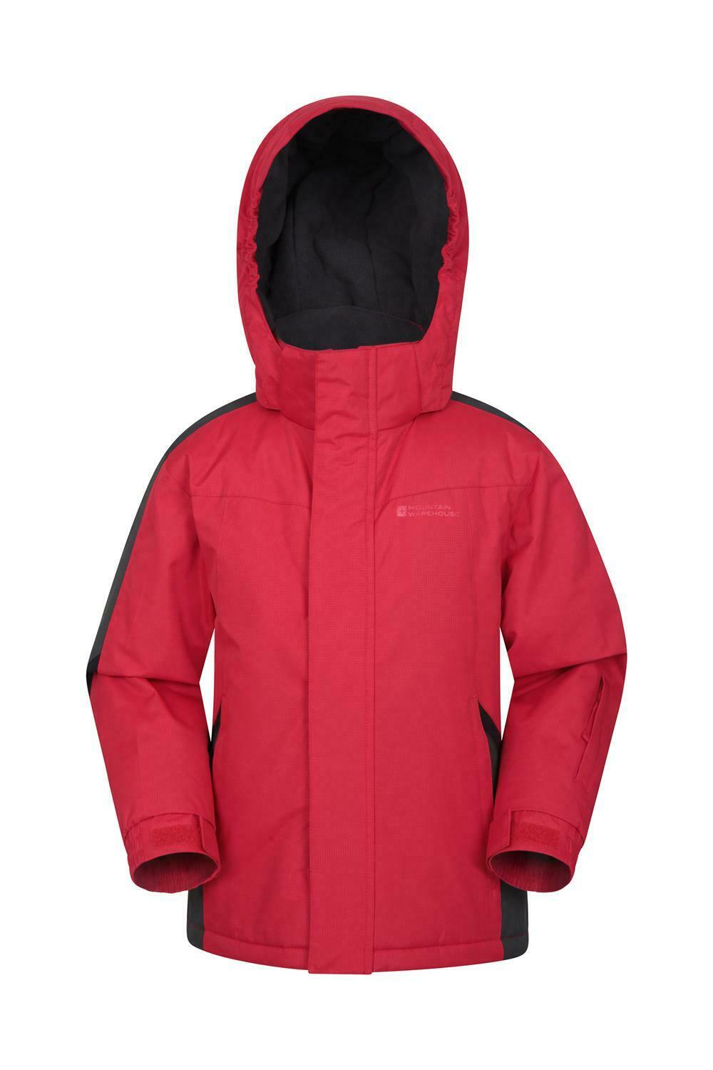 Mountain Warehouse Boys Ski Jacket with Snow proof Fabric and Fleece Lining Mountain Warehouse Boys Ski Jacket with Snow proof Fabric and Fleece Lining