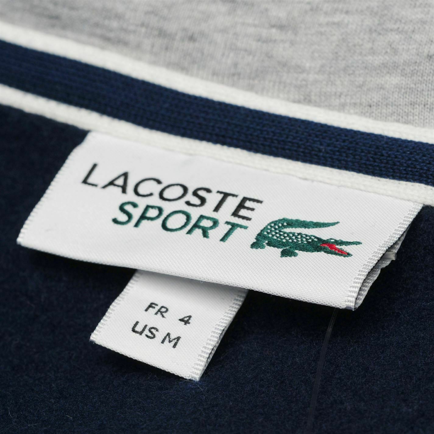 Lacoste Sport Men's Plain Full Zip Jacket Croc Drawstring Hood Grey Black Navy Lacoste Sport Men's Plain Full Zip Jacket Croc Drawstring Hood Grey Black Navy