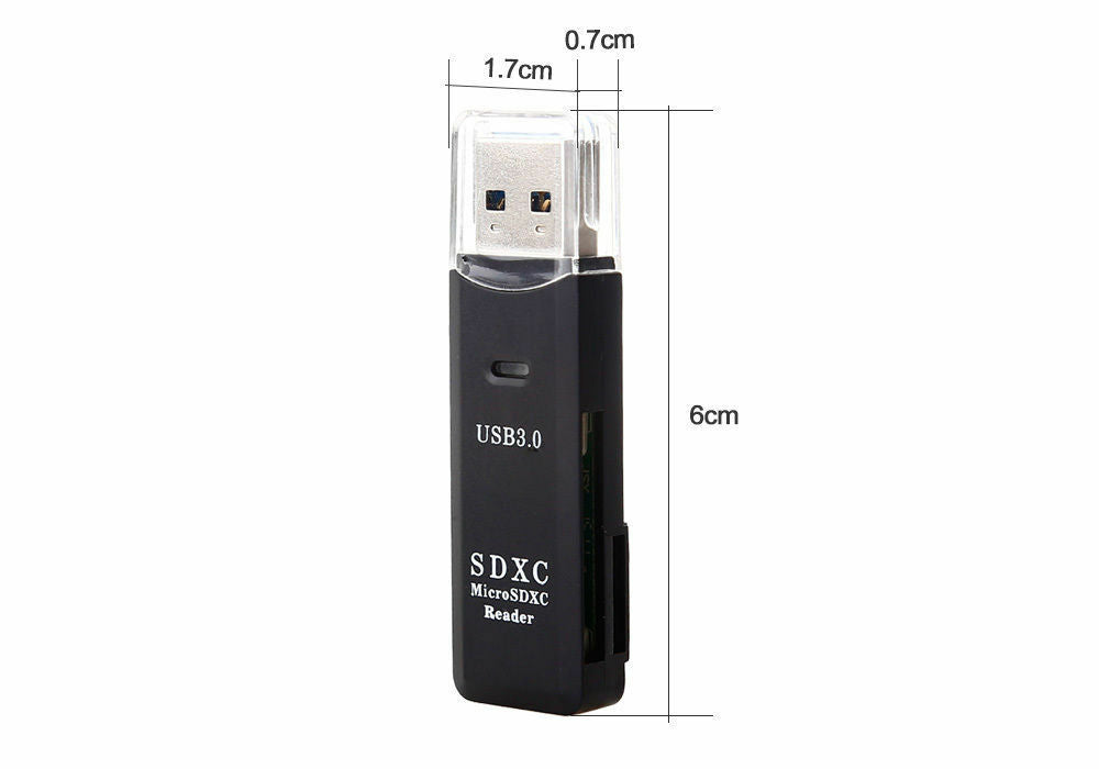 Memory Card Reader 2 in 1 Windows /MAC New USB 3.0 High Speed Micro SDXC SD TF  911991120328 Memory Card Reader 2 in 1 Windows /MAC New USB 3.0 High Speed Micro SDXC SD TF  911991120328