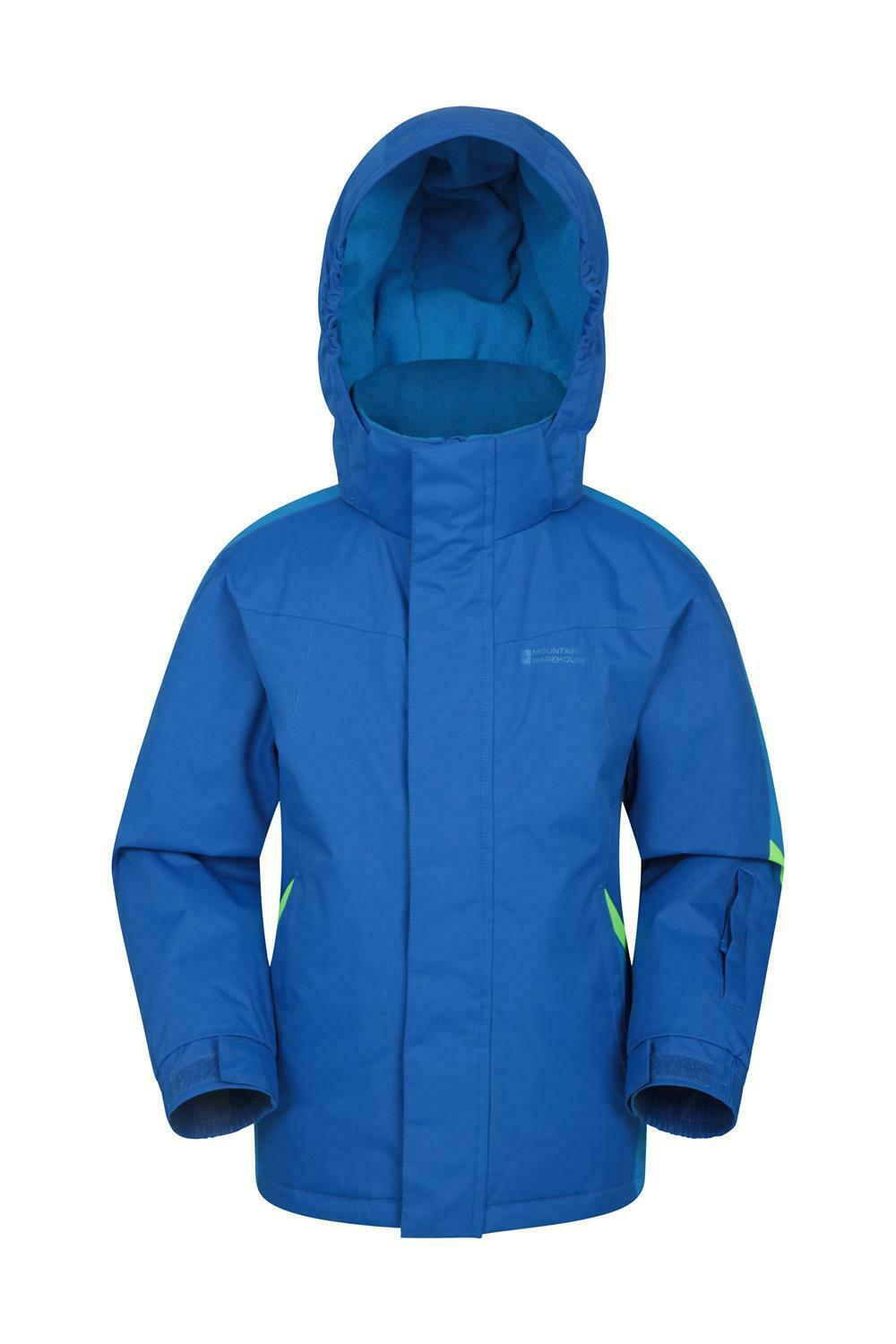 Mountain Warehouse Boys Ski Jacket with Snow proof Fabric and Fleece Lining Mountain Warehouse Boys Ski Jacket with Snow proof Fabric and Fleece Lining