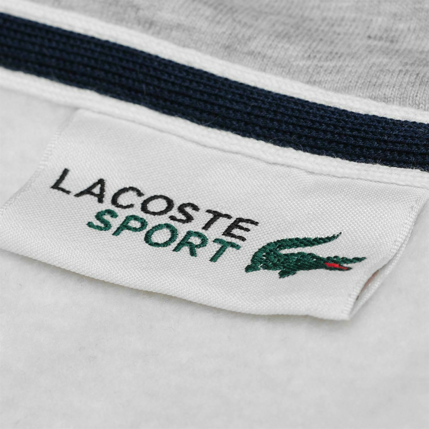 Lacoste Sport Men's Plain Full Zip Jacket Croc Drawstring Hood Grey Black Navy Lacoste Sport Men's Plain Full Zip Jacket Croc Drawstring Hood Grey Black Navy