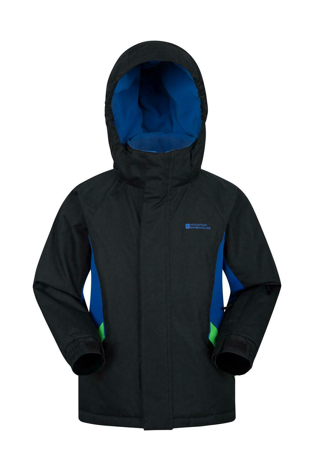 Mountain Warehouse Boys Ski Jacket with Snow proof Fabric and Fleece Lining Mountain Warehouse Boys Ski Jacket with Snow proof Fabric and Fleece Lining