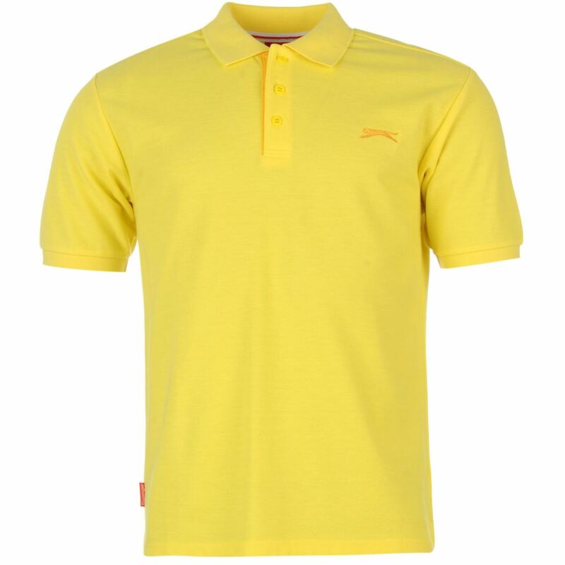 Slazenger Mens Plain Polo Shirt Short Sleeve Collar Neck Summer Casual Top Slazenger Mens Plain Polo Shirt Short Sleeve Collar Neck Summer Casual Top