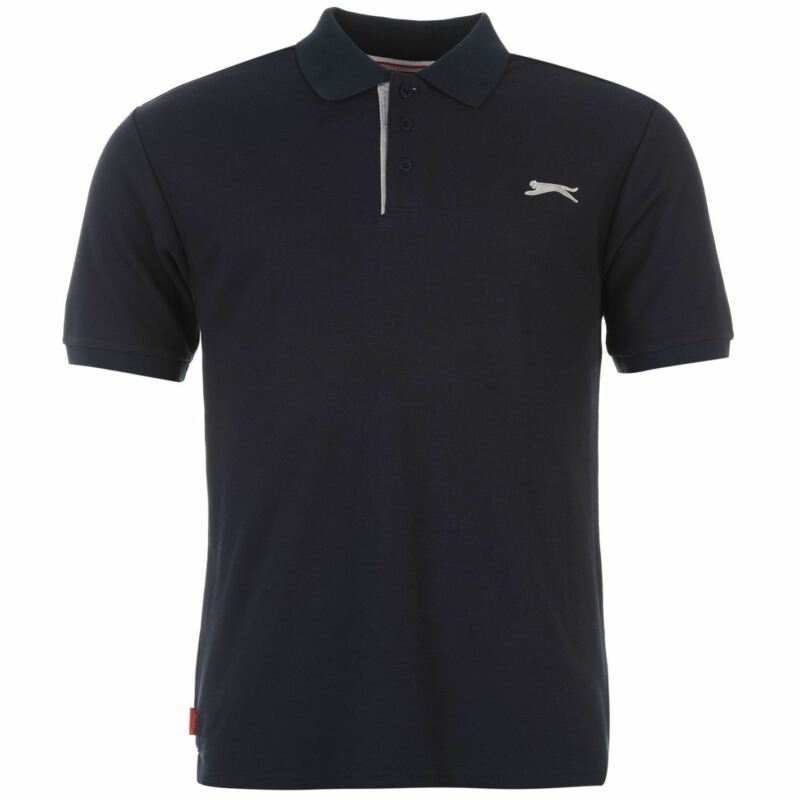 Slazenger Mens Plain Polo Shirt Short Sleeve Collar Neck Summer Casual Top Slazenger Mens Plain Polo Shirt Short Sleeve Collar Neck Summer Casual Top