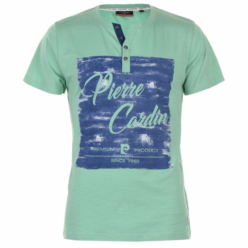 Pierre Cardin Mens Print Y Neck T Shirt V Tee Top Short Sleeve Cotton Pierre Cardin Mens Print Y Neck T Shirt V Tee Top Short Sleeve Cotton