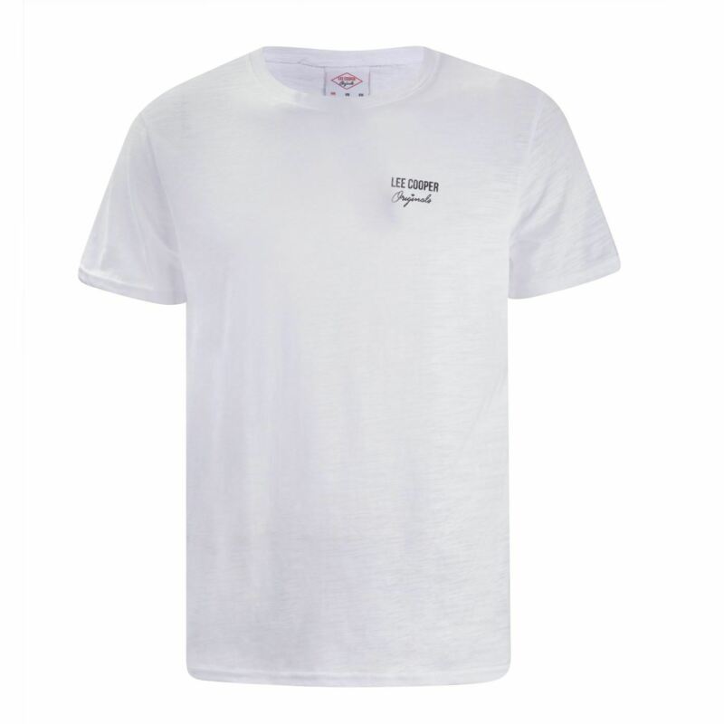 Lee Cooper Slub T Shirt Mens Gents Crew Neck Tee Top Short Sleeve Cotton Lee Cooper Slub T Shirt Mens Gents Crew Neck Tee Top Short Sleeve Cotton