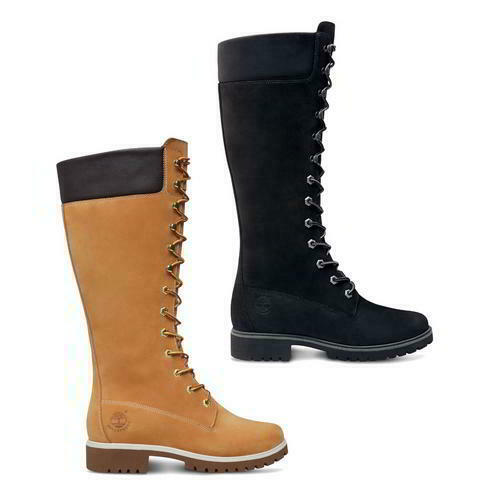 Timberland 14 Inch Tall Womens Ladies Waterproof Wheat Black Boots Size 4-8 Timberland 14 Inch Tall Womens Ladies Waterproof Wheat Black Boots Size 4-8