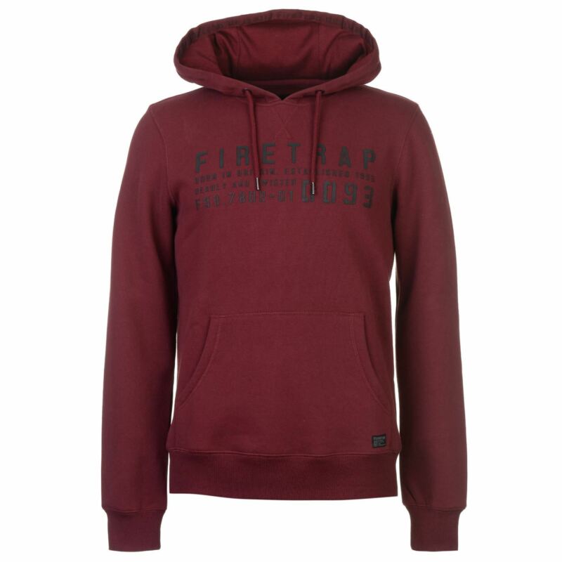 Firetrap Mens OTH Graphic Hoody Hoodie Hooded Top Long Sleeve Kangaroo Pocket Firetrap Mens OTH Graphic Hoody Hoodie Hooded Top Long Sleeve Kangaroo Pocket