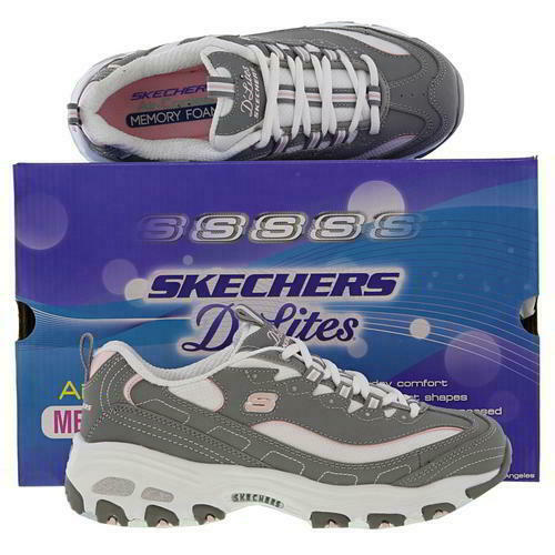 Skechers D Lites Womens Ladies Grey Chunky Platform Trainers Shoes UK Sizes 4-8 Skechers D Lites Womens Ladies Grey Chunky Platform Trainers Shoes UK Sizes 4-8