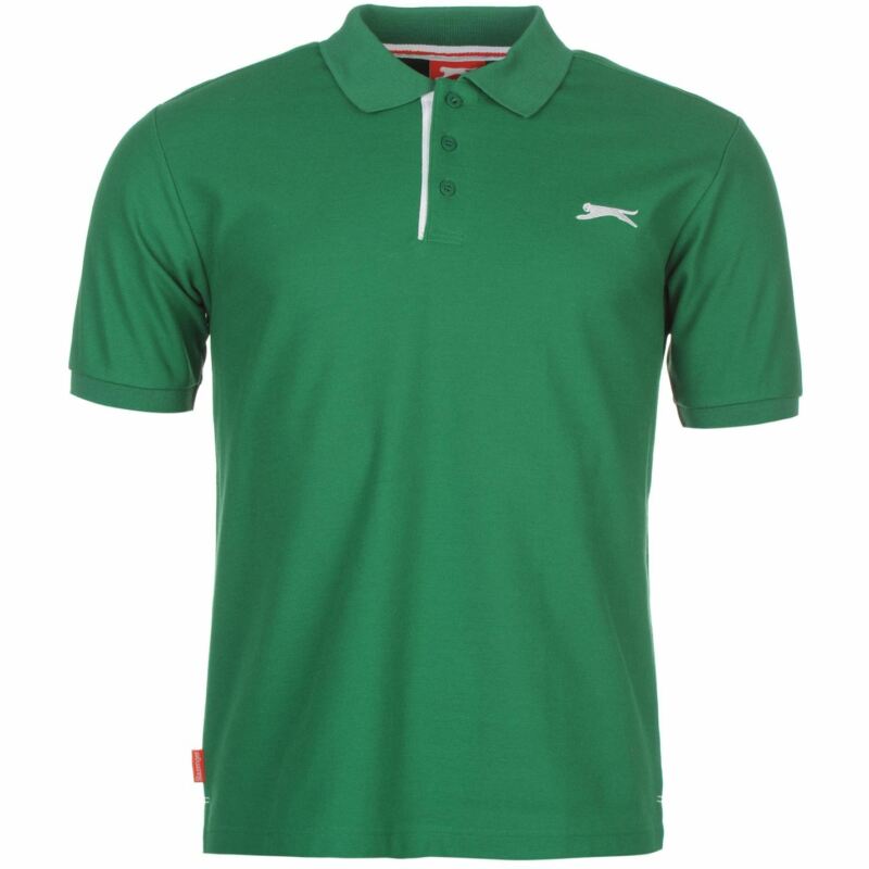 Slazenger Mens Plain Polo Shirt Short Sleeve Collar Neck Summer Casual Top Slazenger Mens Plain Polo Shirt Short Sleeve Collar Neck Summer Casual Top