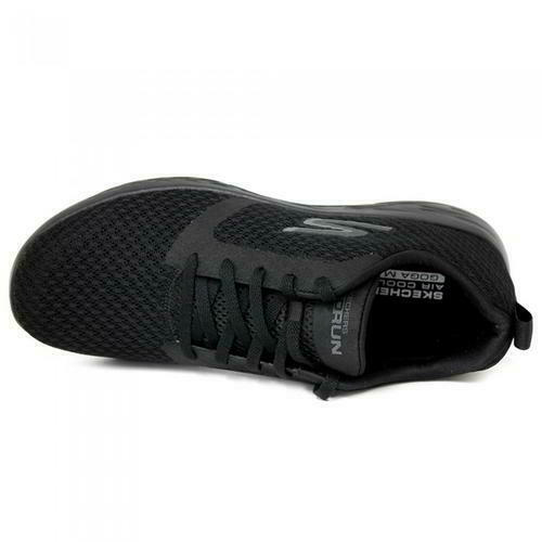 Skechers Go Run 600 Circulate Mens All Black Lace Up Trainers Shoes Size 7-13 Skechers Go Run 600 Circulate Mens All Black Lace Up Trainers Shoes Size 7-13