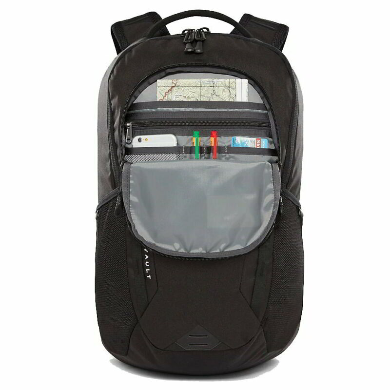 North Face Vault Backpack Mens Womens Black Rucksack Laptop Work School Bag North Face Vault Backpack Mens Womens Black Rucksack Laptop Work School Bag