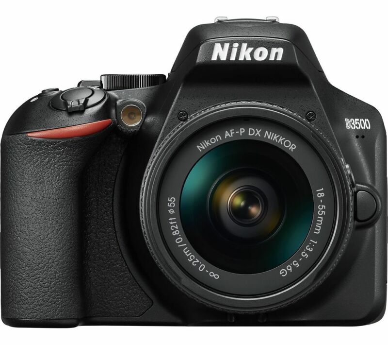 NIKON D3500 DSLR Camera with AF-P DX NIKKOR 18-55 mm f/3.5-5.6G Lens - Currys NIKON D3500 DSLR Camera with AF-P DX NIKKOR 18-55 mm f/3.5-5.6G Lens - Currys