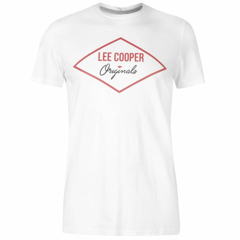 Lee Cooper Originals T Shirt Mens Gents Crew Neck Tee Top Short Sleeve Cotton Lee Cooper Originals T Shirt Mens Gents Crew Neck Tee Top Short Sleeve Cotton