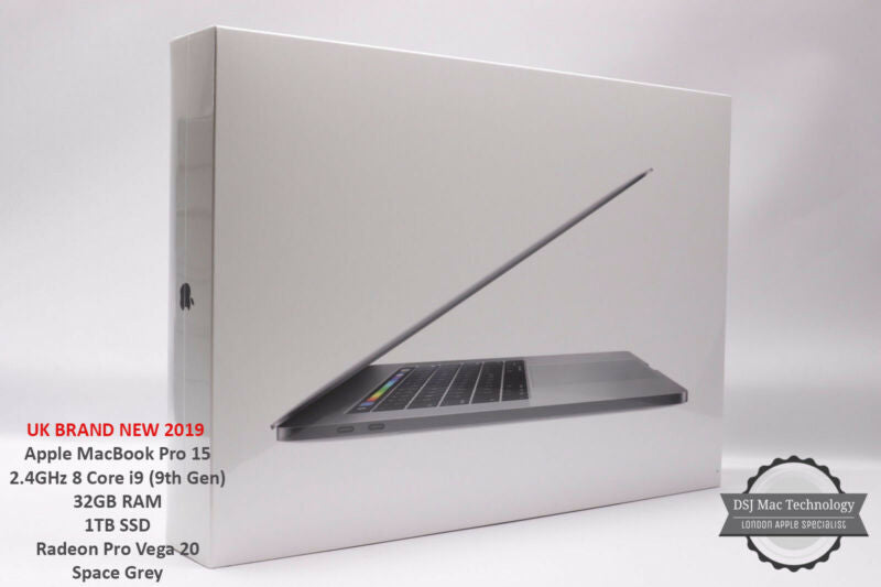 New 2019 MacBook Pro 15" 2.4GHz 8 Core i9 32GB 1TB VEGA 20 CARD RRP£3834 FCPX/PS New 2019 MacBook Pro 15" 2.4GHz 8 Core i9 32GB 1TB VEGA 20 CARD RRP£3834 FCPX/PS