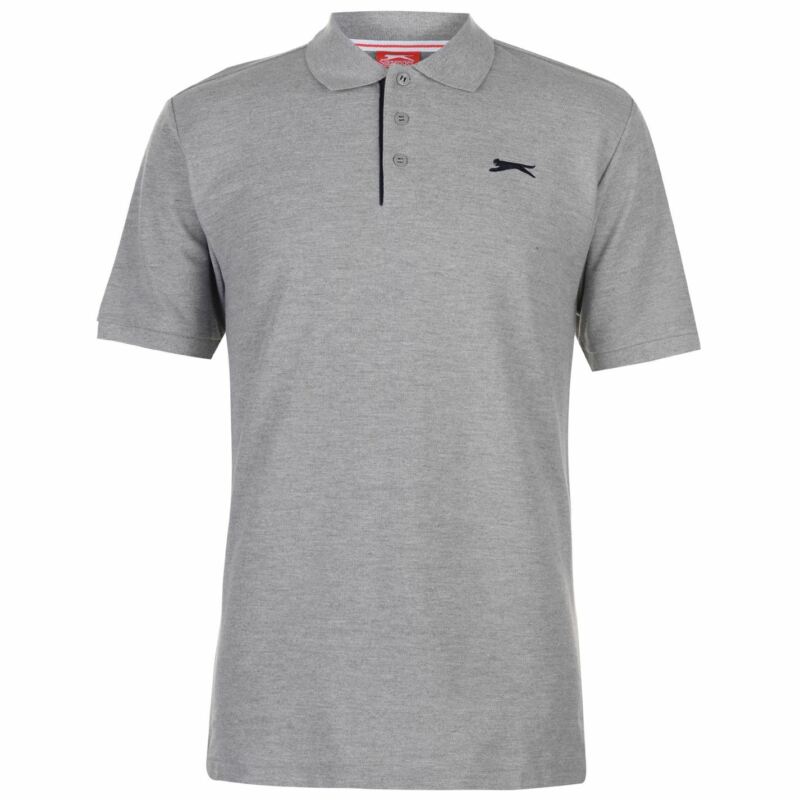 Slazenger Mens Plain Polo Shirt Short Sleeve Collar Neck Summer Casual Top Slazenger Mens Plain Polo Shirt Short Sleeve Collar Neck Summer Casual Top