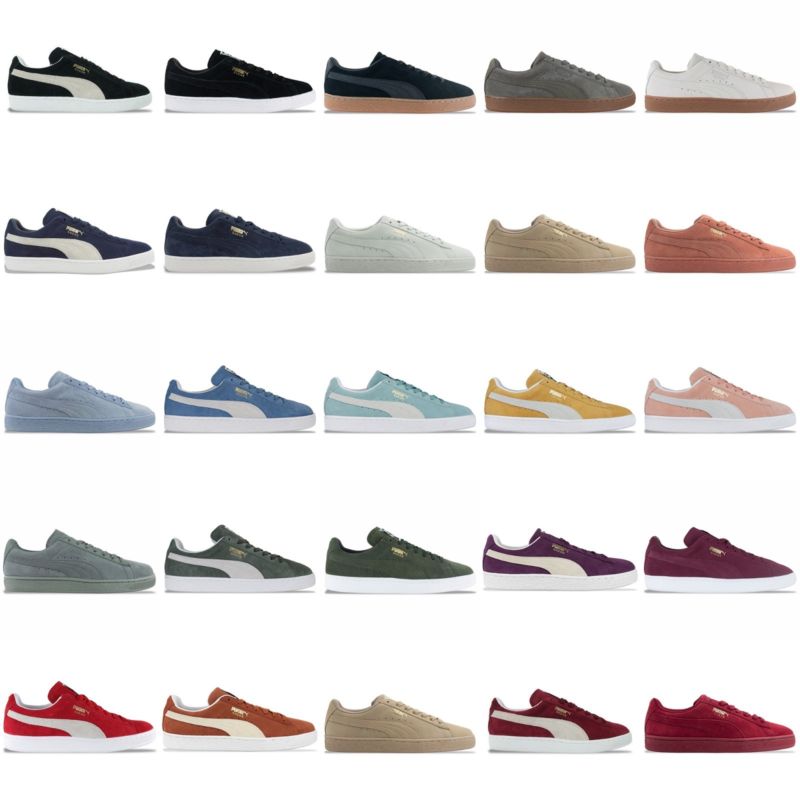 PUMA SUEDE CLASSIC TRAINERS - BLACK, BLUE, BURGUNDY, GREY, NAVY, GREEN & MORE PUMA SUEDE CLASSIC TRAINERS - BLACK, BLUE, BURGUNDY, GREY, NAVY, GREEN & MORE