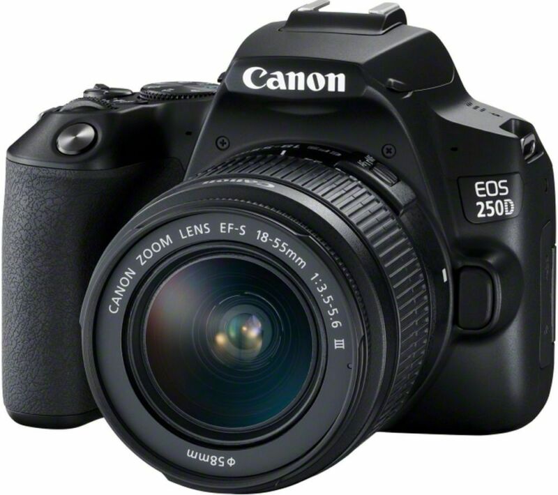 CANON EOS 250D DSLR Camera with EF-S 18-55 mm f/3.5-5.6 III Lens - Currys CANON EOS 250D DSLR Camera with EF-S 18-55 mm f/3.5-5.6 III Lens - Currys