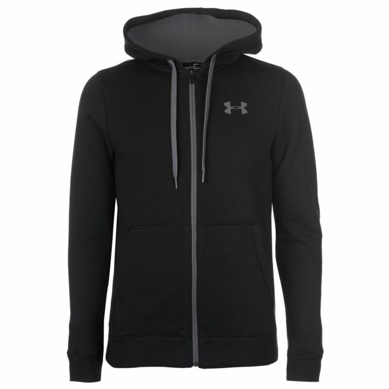 Under Armour Mens Rival Fitted Full Zip Hoody Hoodie Hooded Top Breathable Mesh Under Armour Mens Rival Fitted Full Zip Hoody Hoodie Hooded Top Breathable Mesh