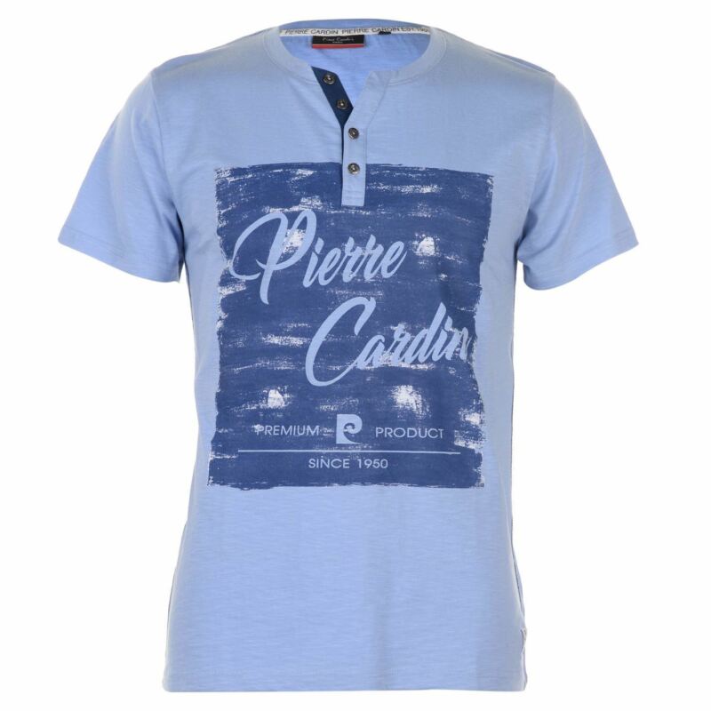 Pierre Cardin Mens Print Y Neck T Shirt V Tee Top Short Sleeve Cotton Pierre Cardin Mens Print Y Neck T Shirt V Tee Top Short Sleeve Cotton