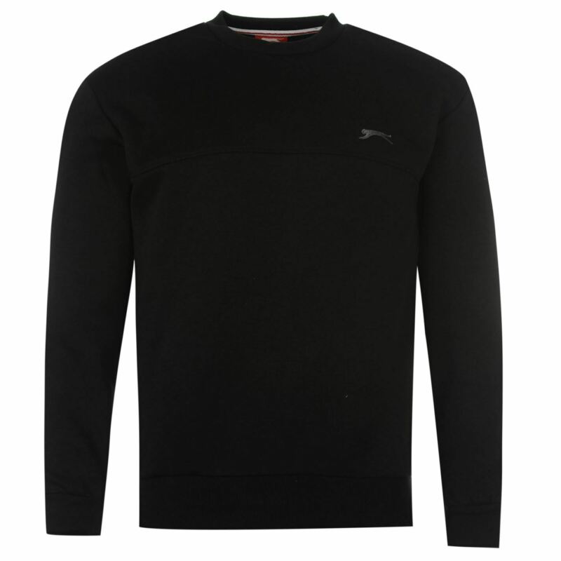 Slazenger Mens SL Fleece Crew Sweater Jumper Pullover Long Sleeve Neck Slazenger Mens SL Fleece Crew Sweater Jumper Pullover Long Sleeve Neck