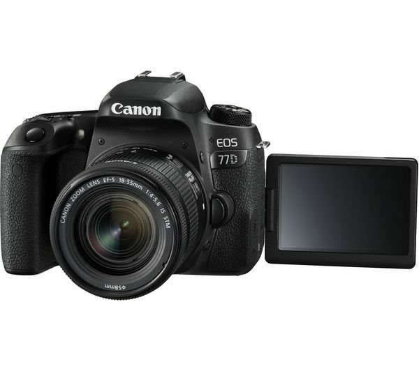 CANON EOS 77D DSLR Camera with EF-S 18-55 mm f/4-5.6 IS STM Lens - Currys CANON EOS 77D DSLR Camera with EF-S 18-55 mm f/4-5.6 IS STM Lens - Currys