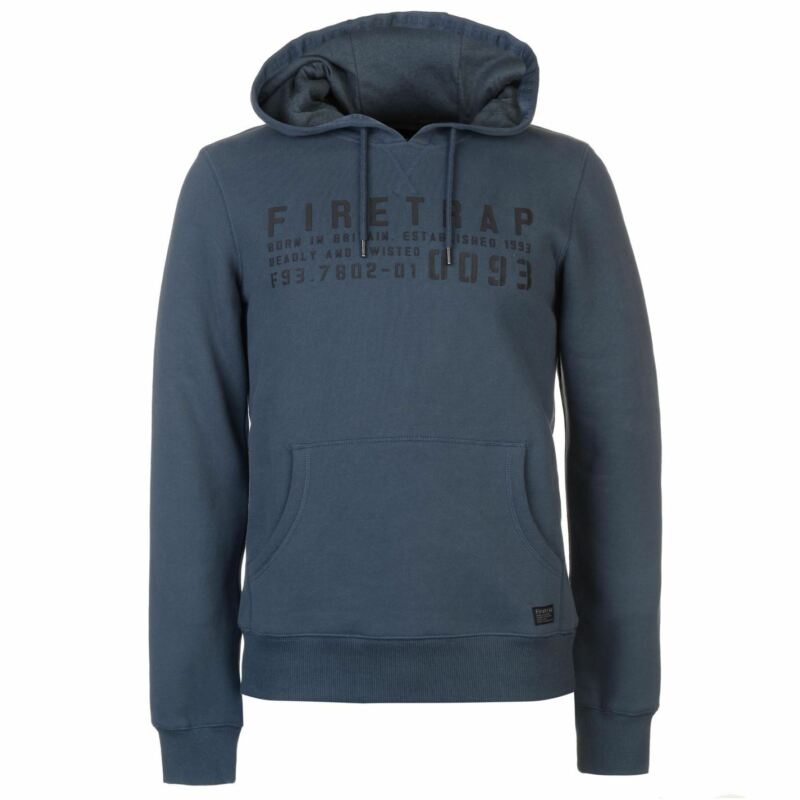 Firetrap Mens OTH Graphic Hoody Hoodie Hooded Top Long Sleeve Kangaroo Pocket Firetrap Mens OTH Graphic Hoody Hoodie Hooded Top Long Sleeve Kangaroo Pocket