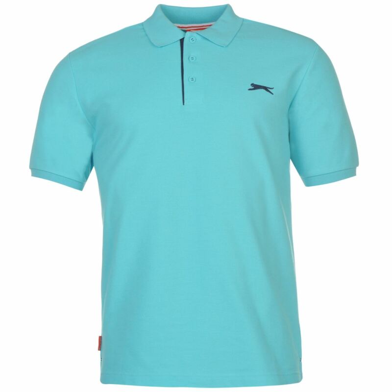 Slazenger Mens Plain Polo Shirt Short Sleeve Collar Neck Summer Casual Top Slazenger Mens Plain Polo Shirt Short Sleeve Collar Neck Summer Casual Top