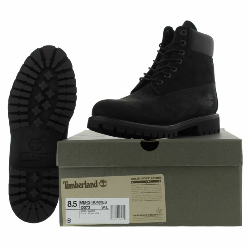 Timberland 6 Inch Classic Premium Mens Wide Black Waterproof Boots Size 7-14.5 Timberland 6 Inch Classic Premium Mens Wide Black Waterproof Boots Size 7-14.5