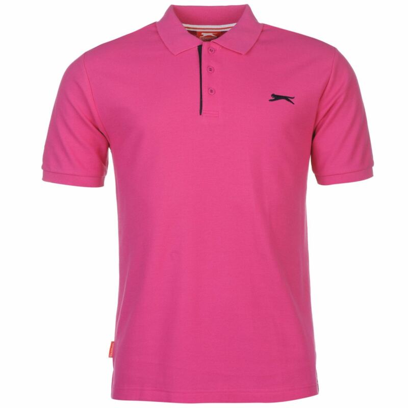 Slazenger Mens Plain Polo Shirt Short Sleeve Collar Neck Summer Casual Top Slazenger Mens Plain Polo Shirt Short Sleeve Collar Neck Summer Casual Top