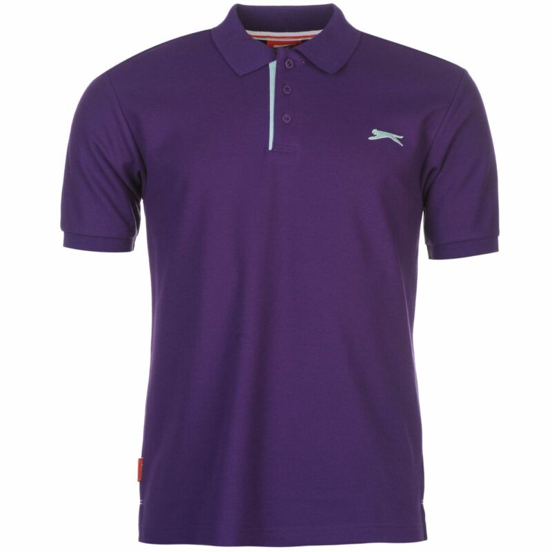 Slazenger Mens Plain Polo Shirt Short Sleeve Collar Neck Summer Casual Top Slazenger Mens Plain Polo Shirt Short Sleeve Collar Neck Summer Casual Top