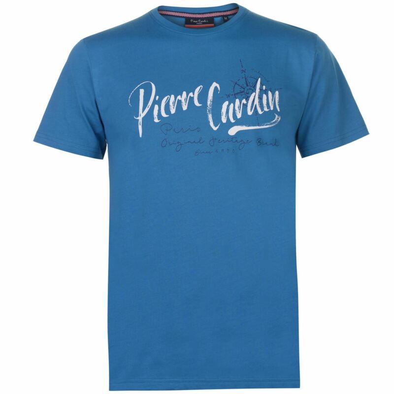 Pierre Cardin Mens Short Sleeve Printed Tee Crew Neck Shirt Cotton Regular Fit Pierre Cardin Mens Short Sleeve Printed Tee Crew Neck Shirt Cotton Regular Fit
