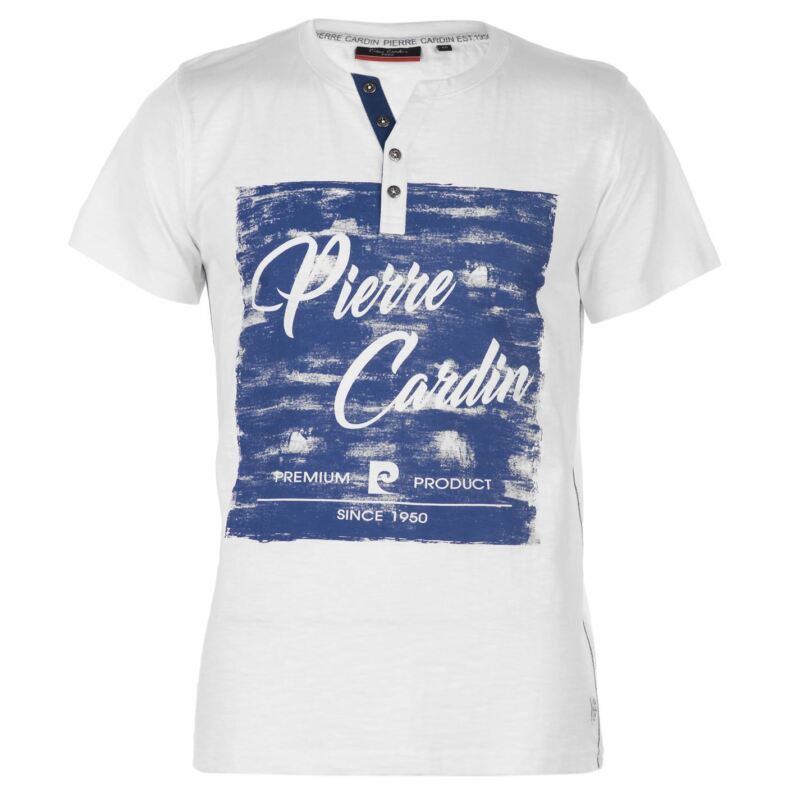 Pierre Cardin Mens Print Y Neck T Shirt V Tee Top Short Sleeve Cotton Pierre Cardin Mens Print Y Neck T Shirt V Tee Top Short Sleeve Cotton