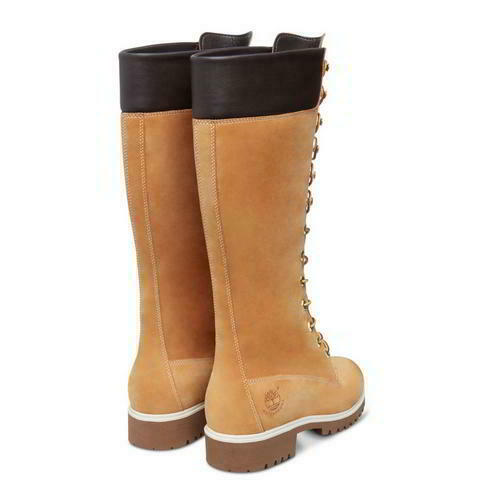 Timberland 14 Inch Tall Womens Ladies Waterproof Wheat Black Boots Size 4-8 Timberland 14 Inch Tall Womens Ladies Waterproof Wheat Black Boots Size 4-8