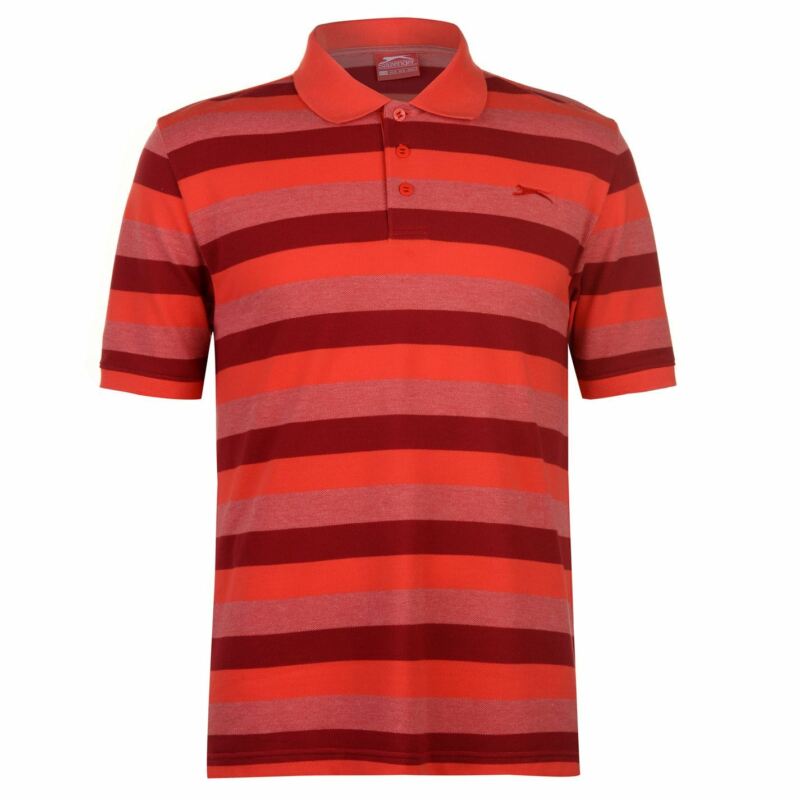 Slazenger Mens Pique Polo Shirt Classic Fit Tee Top Short Sleeve Stripe Striped Slazenger Mens Pique Polo Shirt Classic Fit Tee Top Short Sleeve Stripe Striped