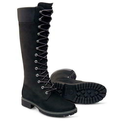 Timberland 14 Inch Tall Womens Ladies Waterproof Wheat Black Boots Size 4-8 Timberland 14 Inch Tall Womens Ladies Waterproof Wheat Black Boots Size 4-8