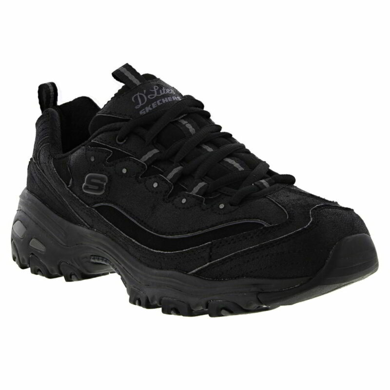 Skechers D Lites Womens Ladies Black Chunky Platform Trainers Shoes UK Sizes 4-8 Skechers D Lites Womens Ladies Black Chunky Platform Trainers Shoes UK Sizes 4-8