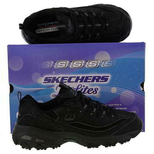 Skechers D Lites Womens Ladies Black Chunky Platform Trainers Shoes UK Sizes 4-8 Skechers D Lites Womens Ladies Black Chunky Platform Trainers Shoes UK Sizes 4-8