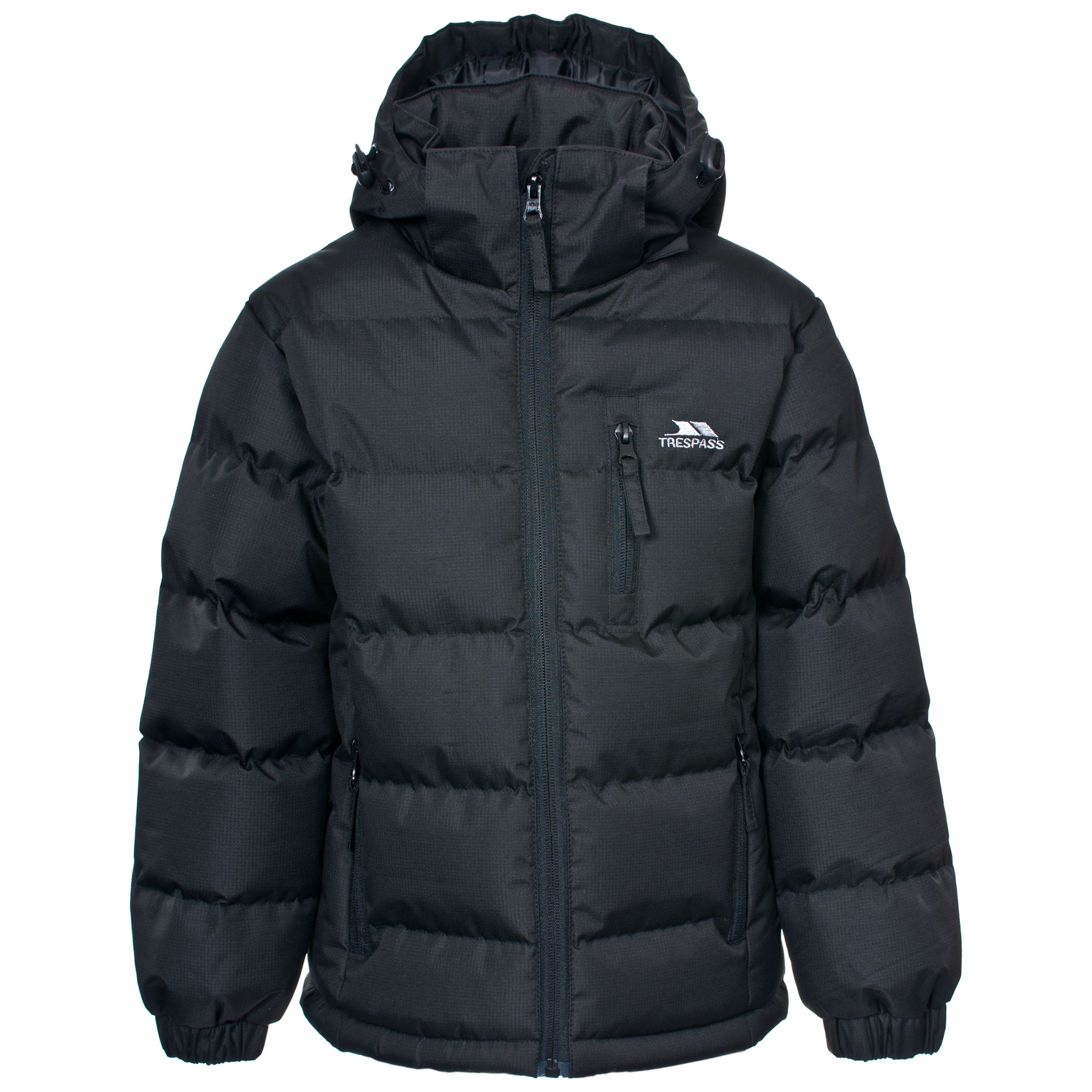 Trespass Tuff Boys Padded Puffa Jacket Winter Coat With Hood For Kids Trespass Tuff Boys Padded Puffa Jacket Winter Coat With Hood For Kids