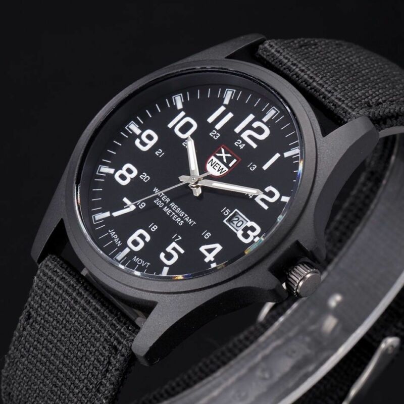 Men’s Military Leather Date Quartz Analog Army Casual Dress Wrist Watches Men’s Military Leather Date Quartz Analog Army Casual Dress Wrist Watches