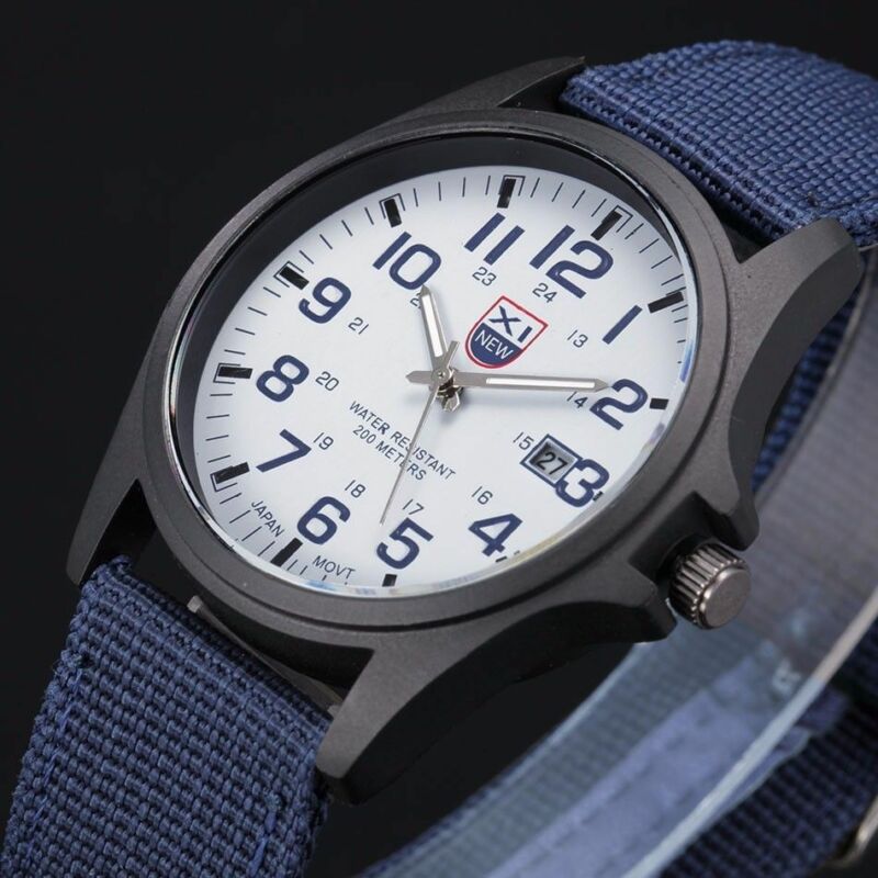 Men’s Military Leather Date Quartz Analog Army Casual Dress Wrist Watches Men’s Military Leather Date Quartz Analog Army Casual Dress Wrist Watches