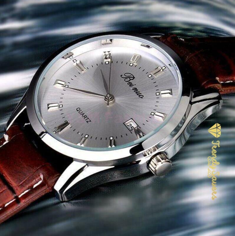Men’s Military Leather Date Quartz Analog Army Casual Dress Wrist Watches Men’s Military Leather Date Quartz Analog Army Casual Dress Wrist Watches