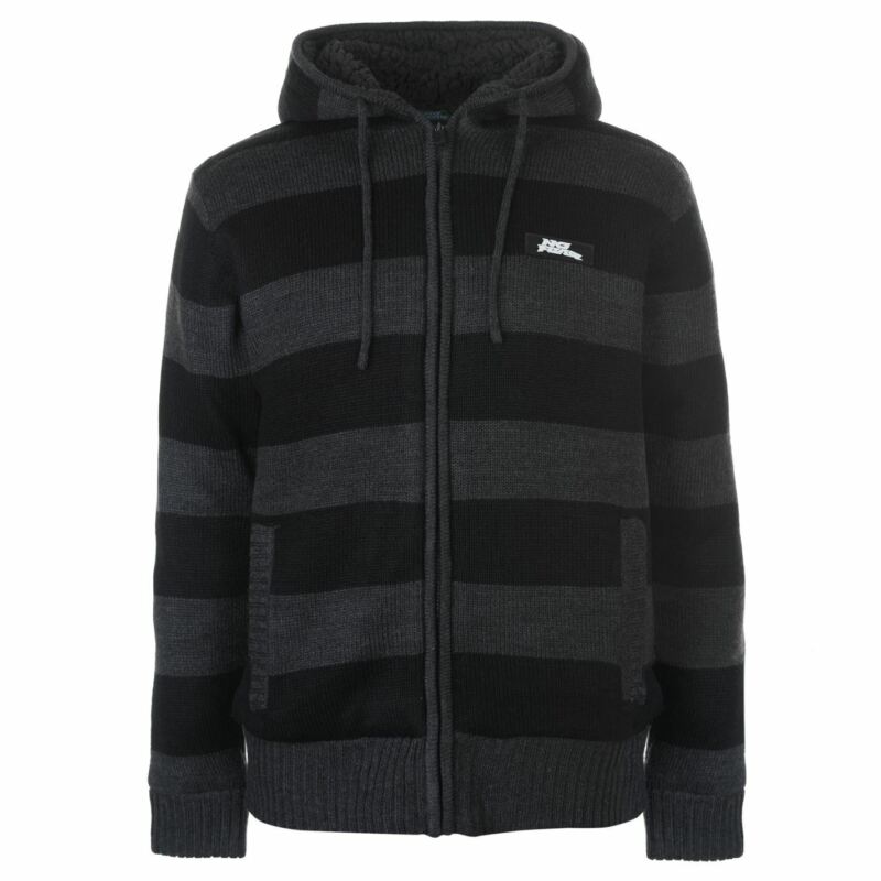 No Fear Mens Knitted Fleece Hoody Lined Knitwear Hoodie Hooded Top Zip Full No Fear Mens Knitted Fleece Hoody Lined Knitwear Hoodie Hooded Top Zip Full