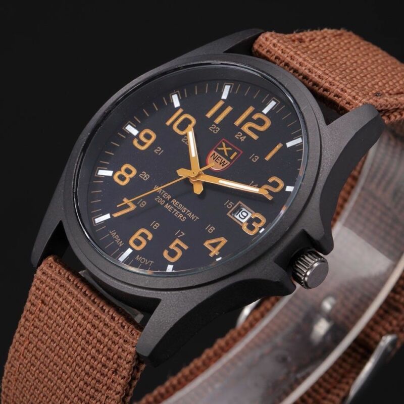 Men’s Military Leather Date Quartz Analog Army Casual Dress Wrist Watches Men’s Military Leather Date Quartz Analog Army Casual Dress Wrist Watches