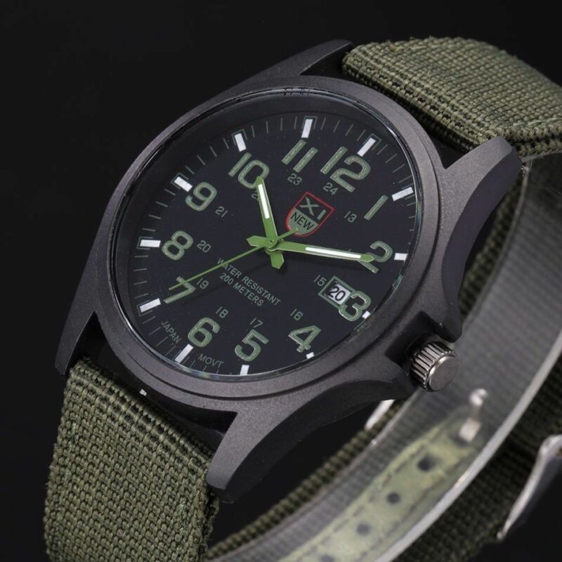 Men’s Military Leather Date Quartz Analog Army Casual Dress Wrist Watches Men’s Military Leather Date Quartz Analog Army Casual Dress Wrist Watches